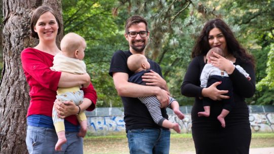 Zurück aus der Babypause: Stephanie Rose, David Stoop und Cansu Özdemir